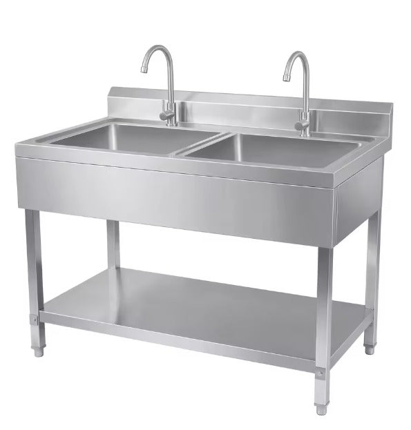 Double Bowl Sink Without Drainboard