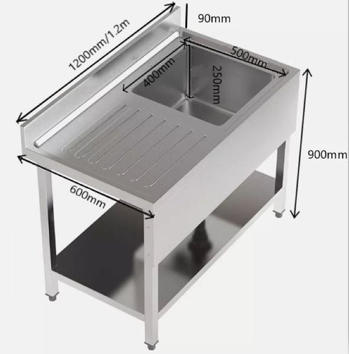 1.2 meter Single Bowl Sink