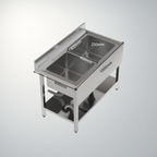 1 meter (1000mm) Double Bowl Sink