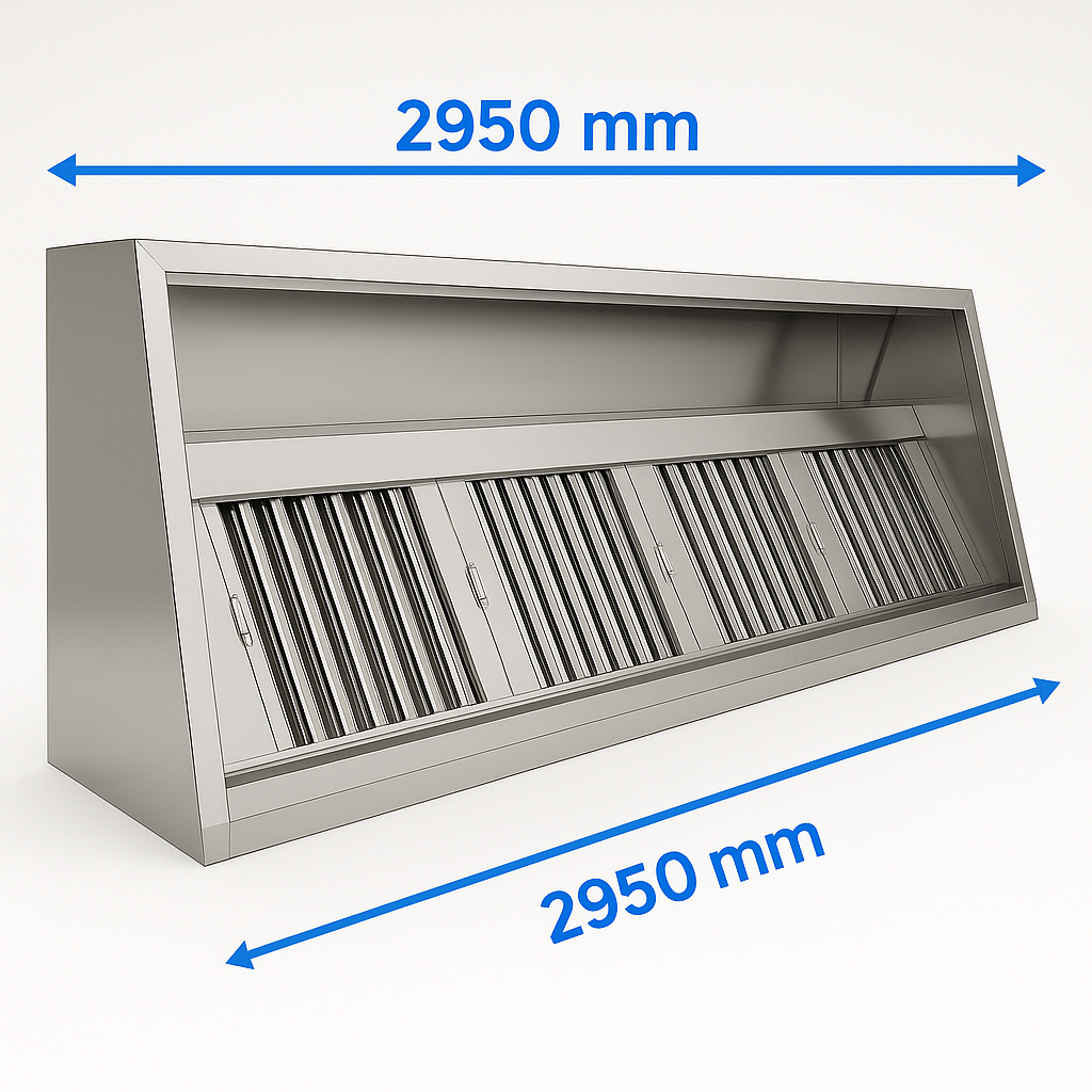Commercial Kitchen Canopy- 10ft (2950mm)