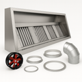 10ft (2950mm) Commercial Kitchen Extraction Canopy
