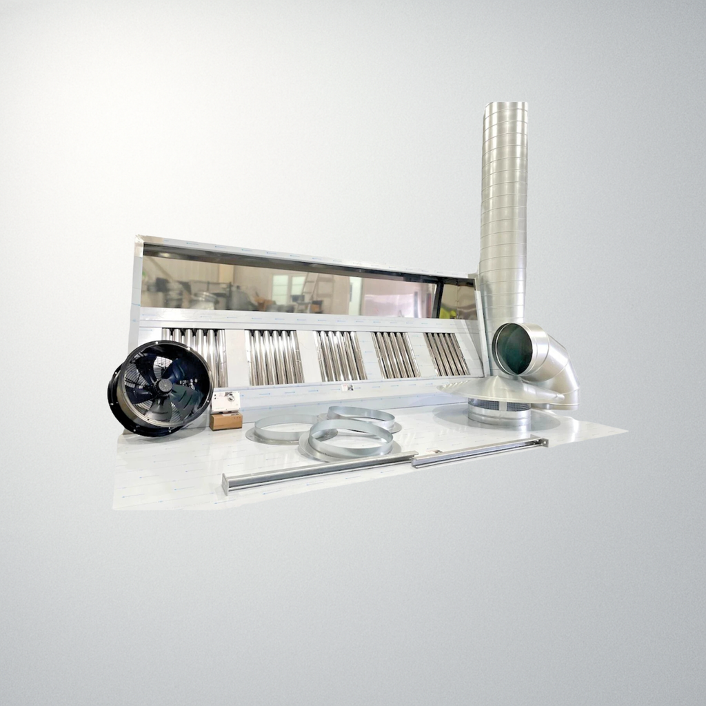 14ft (4200mm) Stainless Steel Canopy with Extraction Kit