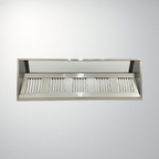 14ft (4200mm) Stainless Steel Canopy with Extraction Kit