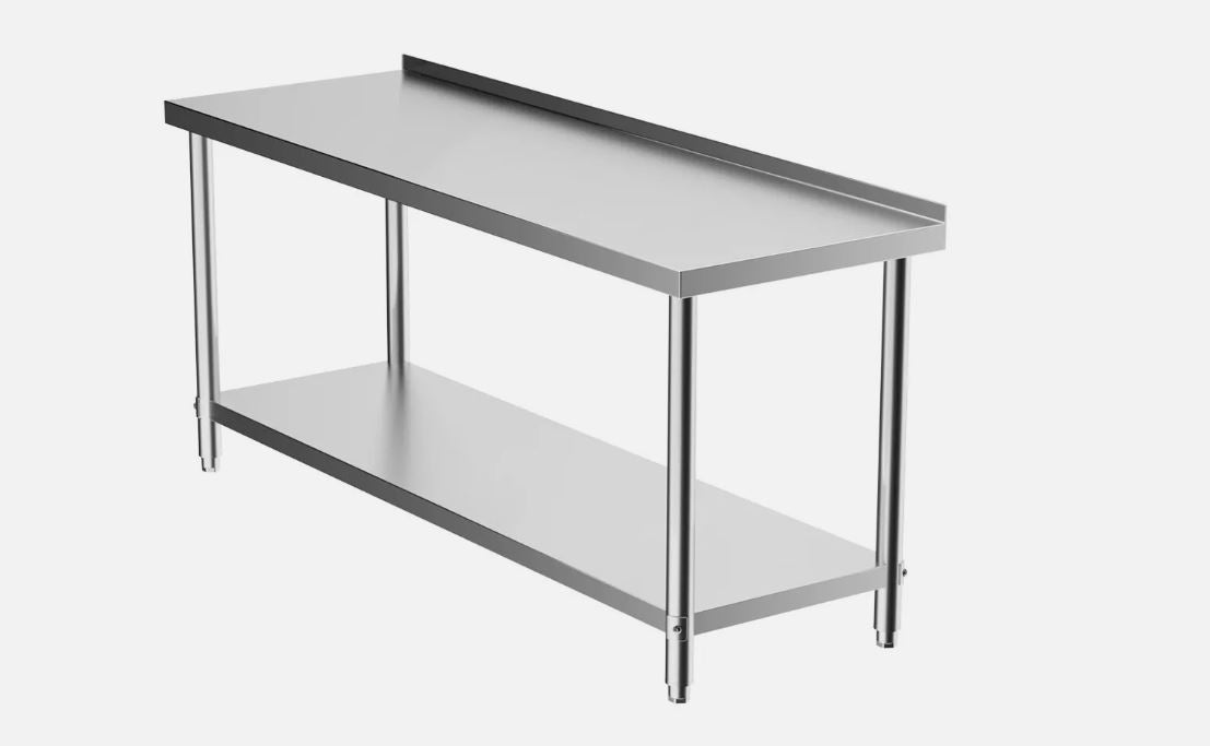 Professional Stainless Steel Work Tables with Upstand