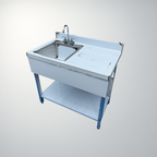 1 meter (1000mm) Single Bowl Sink