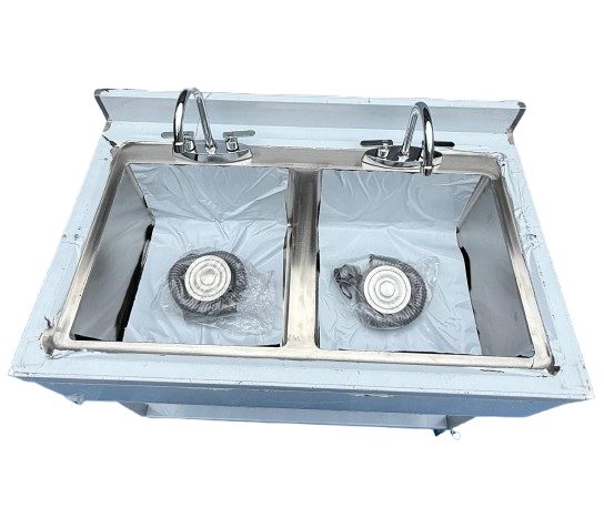 1m Commercial Stainless Steel Double Bowl Sink / Heavy Duty Catering Unit