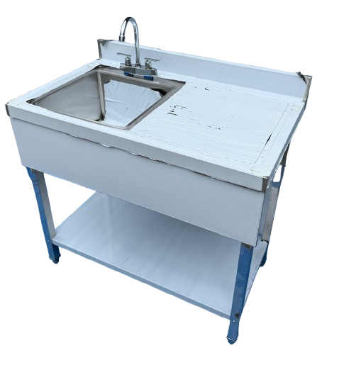 1m Commercial Stainless Steel Sink / Single Bowl Right-Hand Drainer