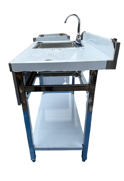 1m Commercial Stainless Steel Sink / Single Bowl Right-Hand Drainer