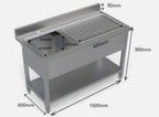 Single Bowl Sink with Drainboard