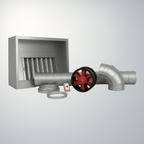 3ft (900mm) Stainless Steel Canopy with Extraction Kit