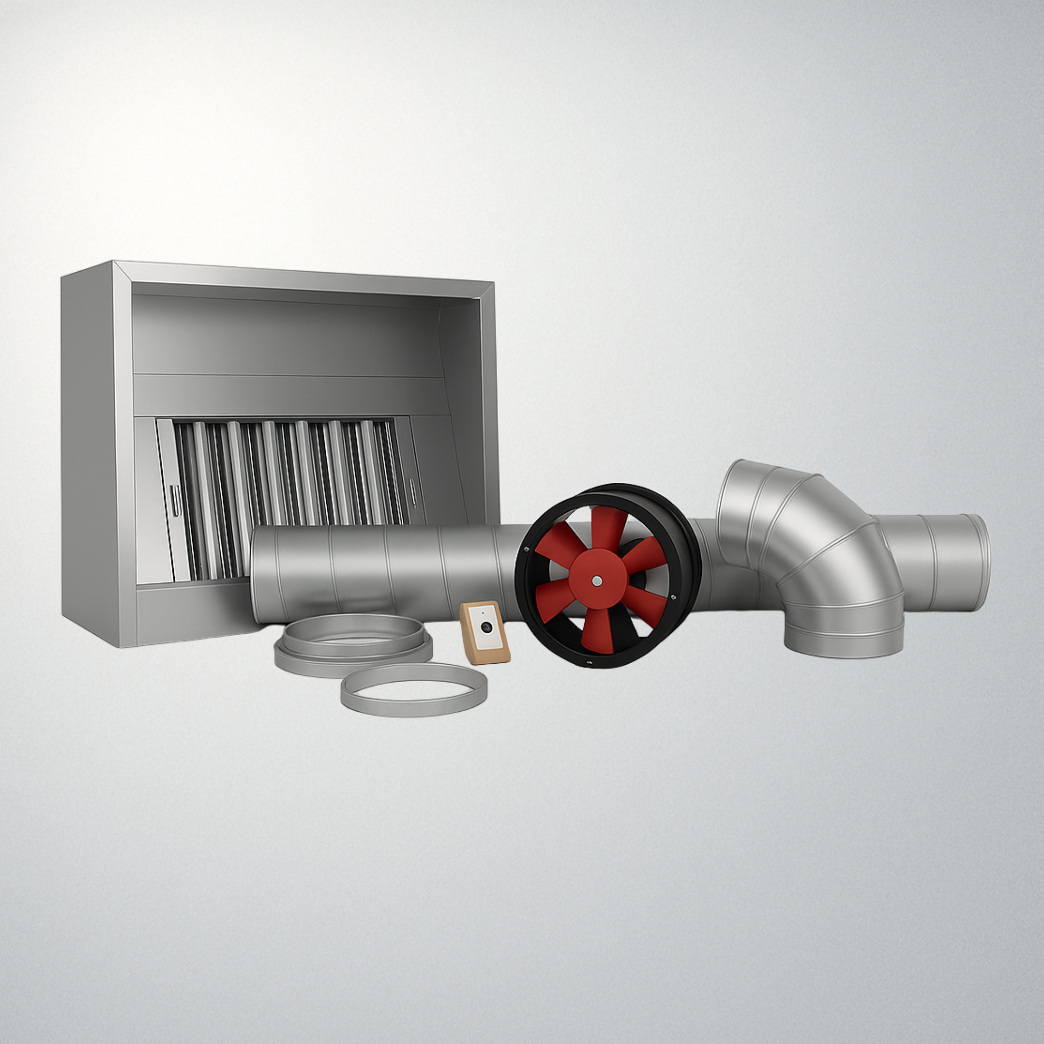 3ft (900mm) Stainless Steel Canopy with Extraction Kit
