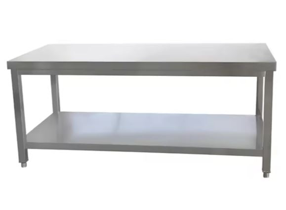 Tables de travail professionnelles en acier inoxydable sans dosseret