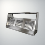 7ft (2100mm) Stainless Steel Canopy with Extraction Kit