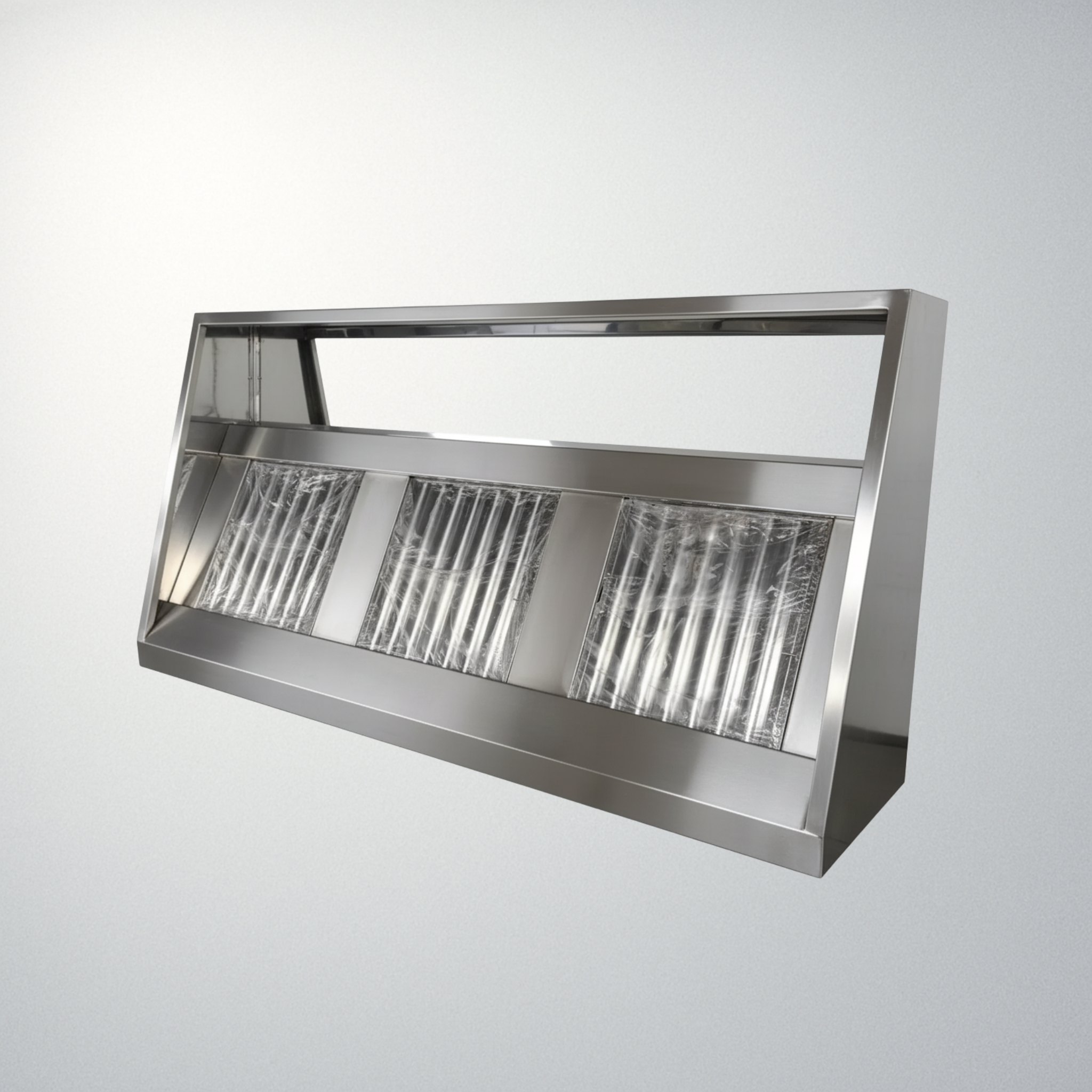 8ft (2400mm) Stainless Steel Canopy with Extraction Kit