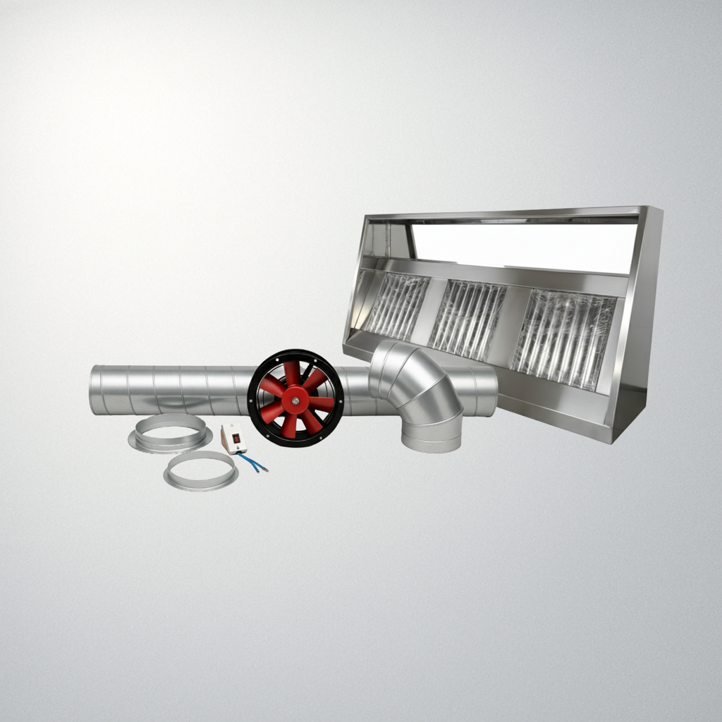 7ft (2100mm) Stainless Steel Canopy with Extraction Kit