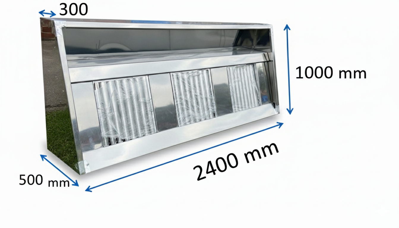 Commercial Kitchen Canopy- 8ft (2450mm)