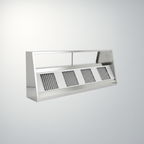 9ft (2700mm) Stainless Steel Canopy with Extraction Kit