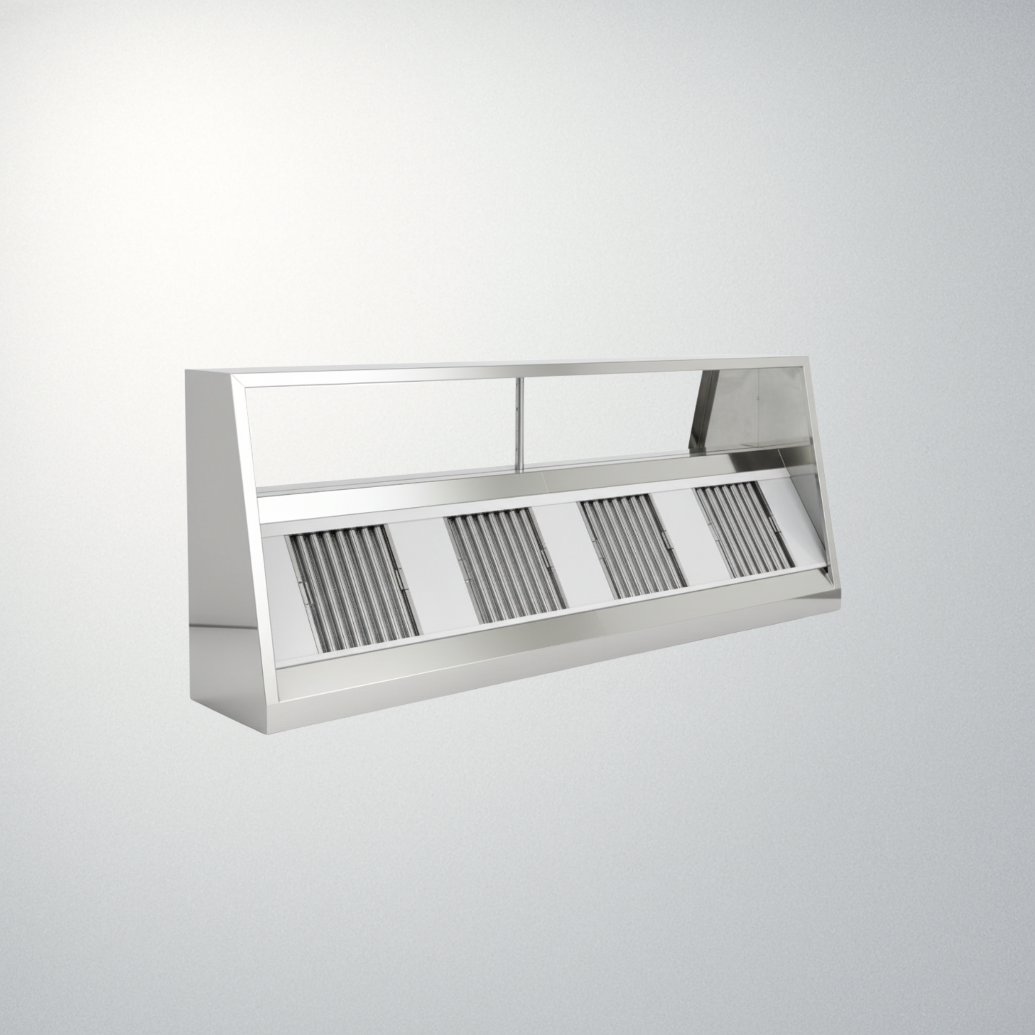 9ft (2700mm) Stainless Steel Canopy with Extraction Kit