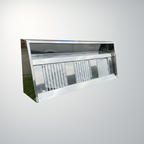 9ft (2700mm) Stainless Steel Canopy with Extraction Kit