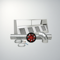 9ft (2700mm) Stainless Steel Canopy with Extraction Kit