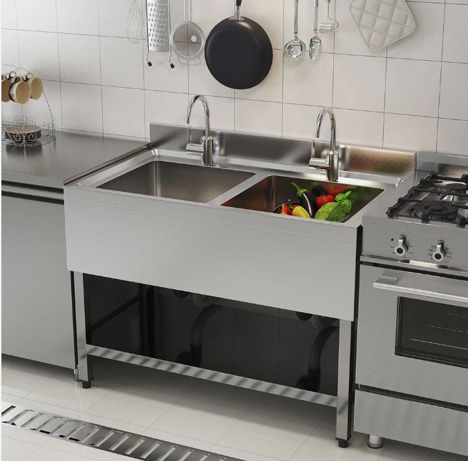 Comvent 1.2m Commercial Stainless Steel Sink – Double Bowl