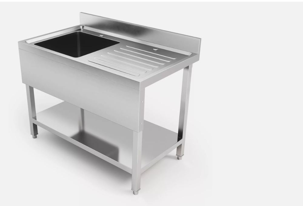 Comvent 1.2m Commercial Stainless Steel Sink – Left Hand Drain Board