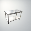 Tables de travail professionnelles en acier inoxydable sans dosseret