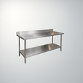 Tables de travail professionnelles en acier inoxydable avec crédence