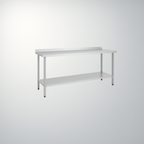 Tables de travail professionnelles en acier inoxydable avec crédence