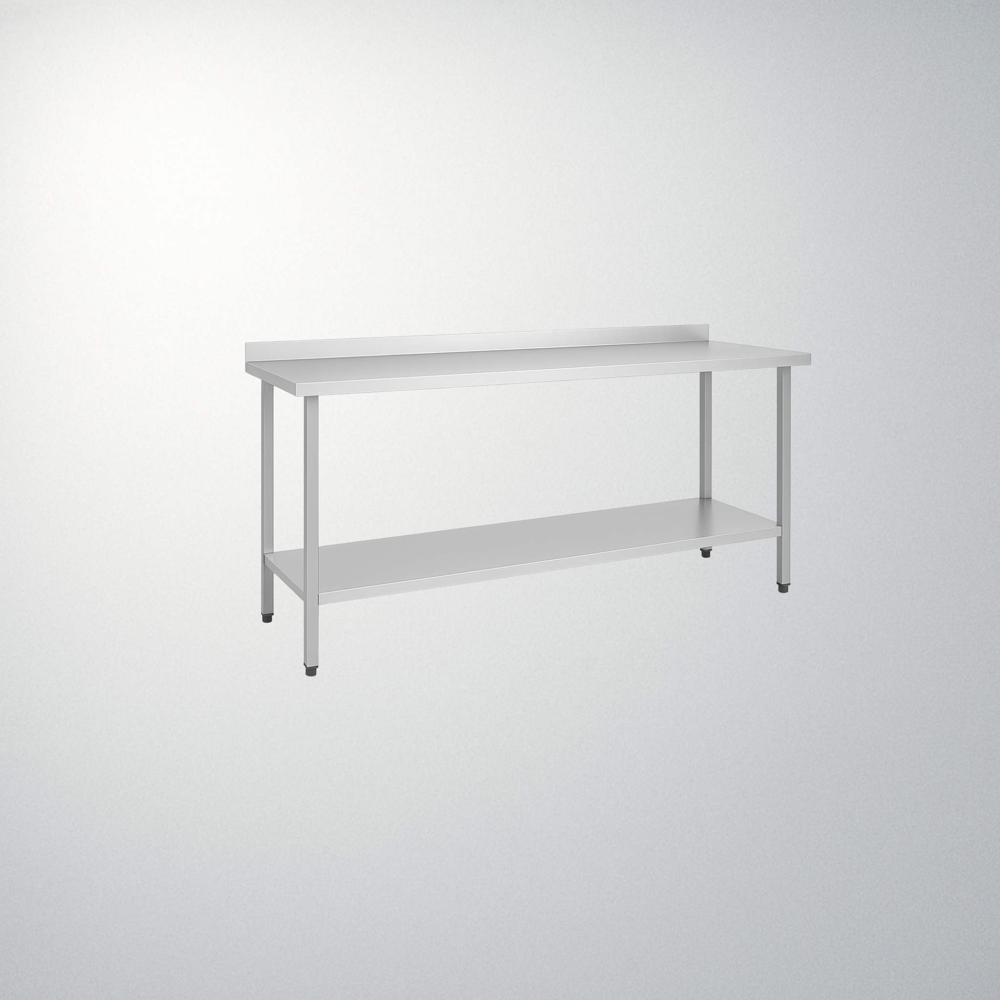 Tables de travail professionnelles en acier inoxydable avec crédence