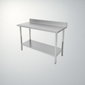 Tables de travail professionnelles en acier inoxydable avec crédence
