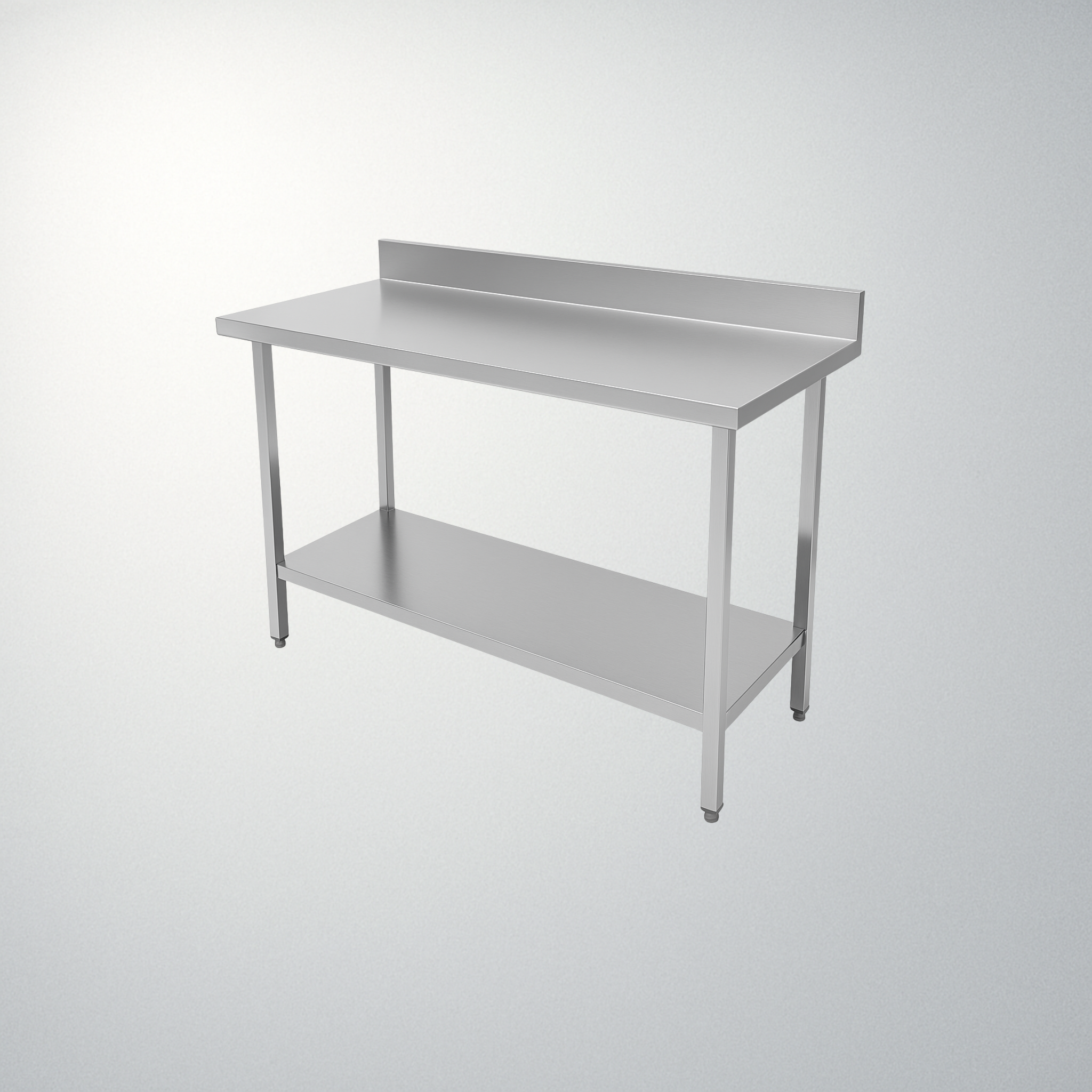 Tables de travail professionnelles en acier inoxydable avec crédence
