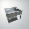 1 meter (1000mm) Single Bowl Sink