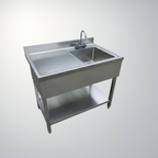 1 meter (1000mm) Single Bowl Sink