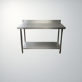Tables de travail professionnelles en acier inoxydable avec crédence