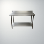 Tables de travail professionnelles en acier inoxydable avec crédence