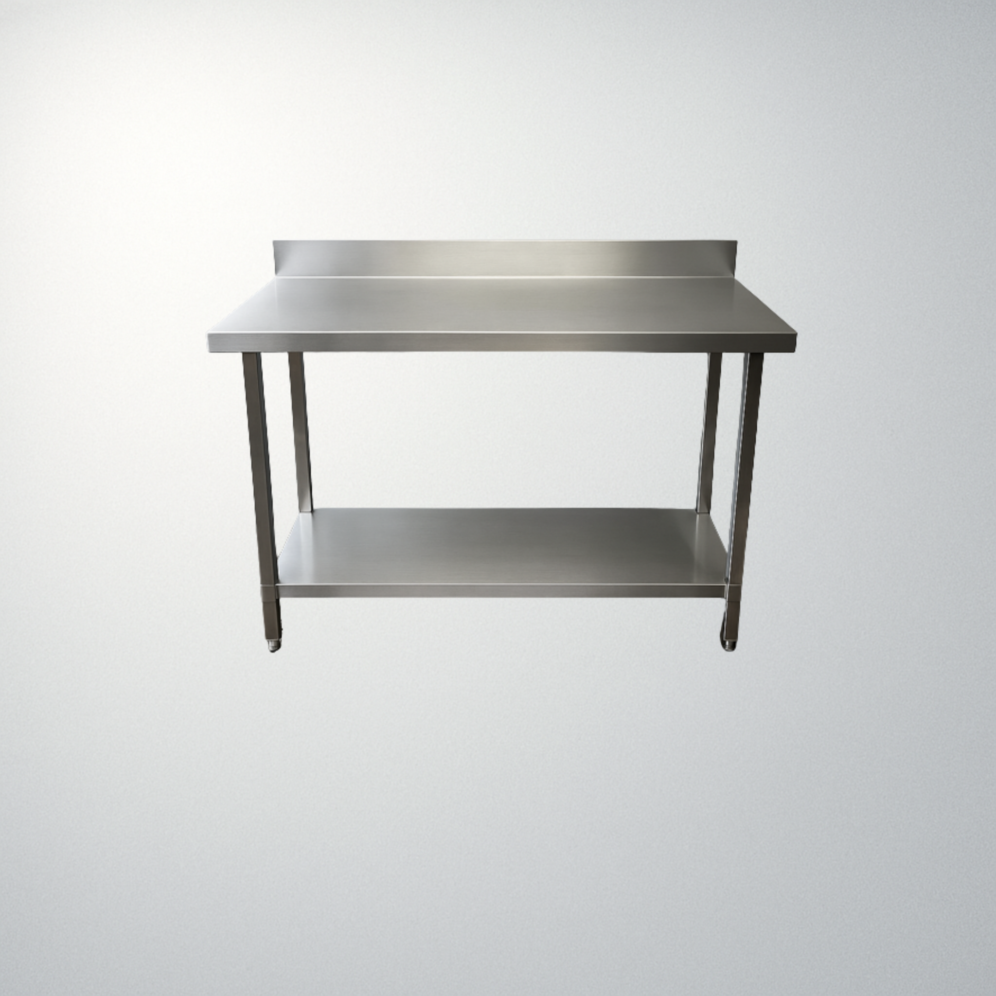 Tables de travail professionnelles en acier inoxydable avec crédence