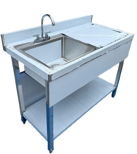 Comvent 1.2m Commercial Stainless Steel Sink – Right Hand Drain Board