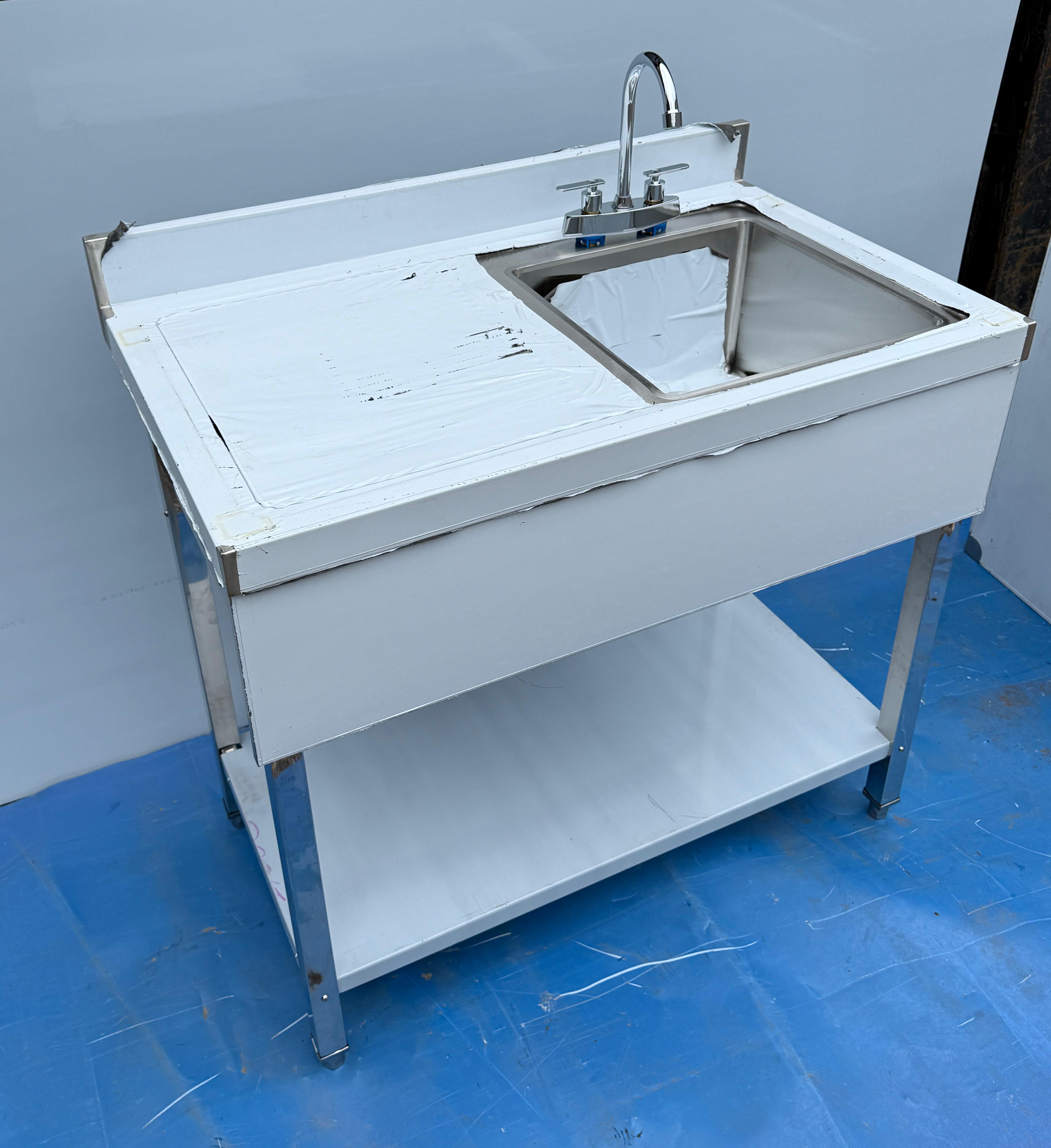 Comvent 1m Commercial Stainless Steel Sink – Single Bowl with Left-Hand Drainer