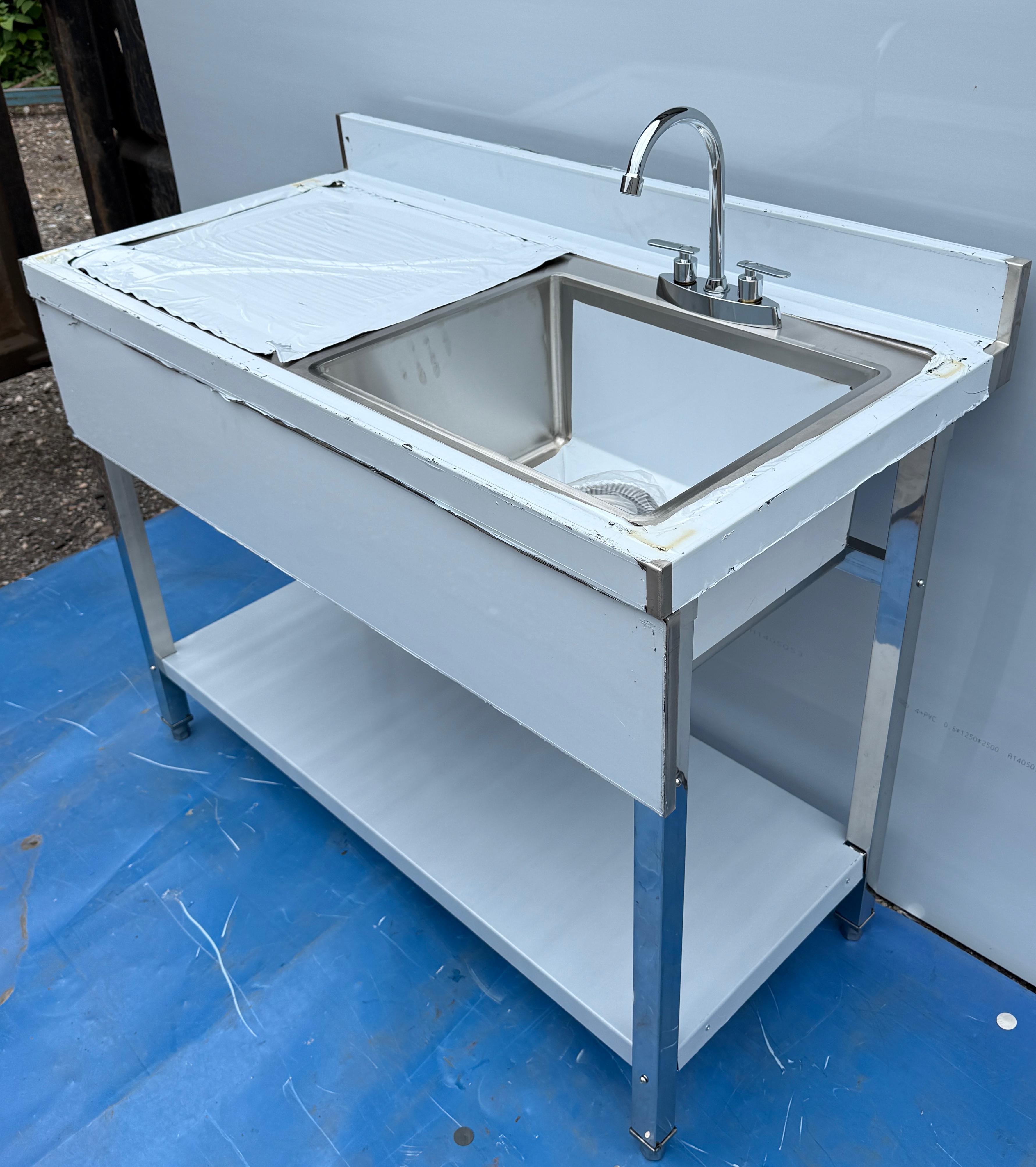 Comvent 1.2m Commercial Stainless Steel Sink – Left Hand Drain Board