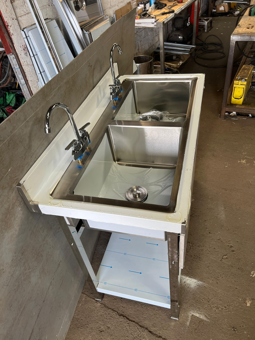 Comvent 1.2m Commercial Stainless Steel Sink – Double Bowl
