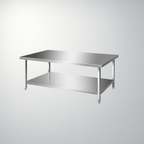 Tables de travail professionnelles en acier inoxydable sans dosseret
