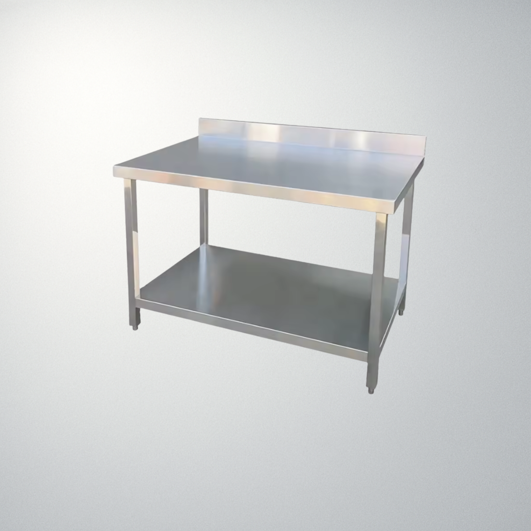 Tables de travail professionnelles en acier inoxydable avec crédence