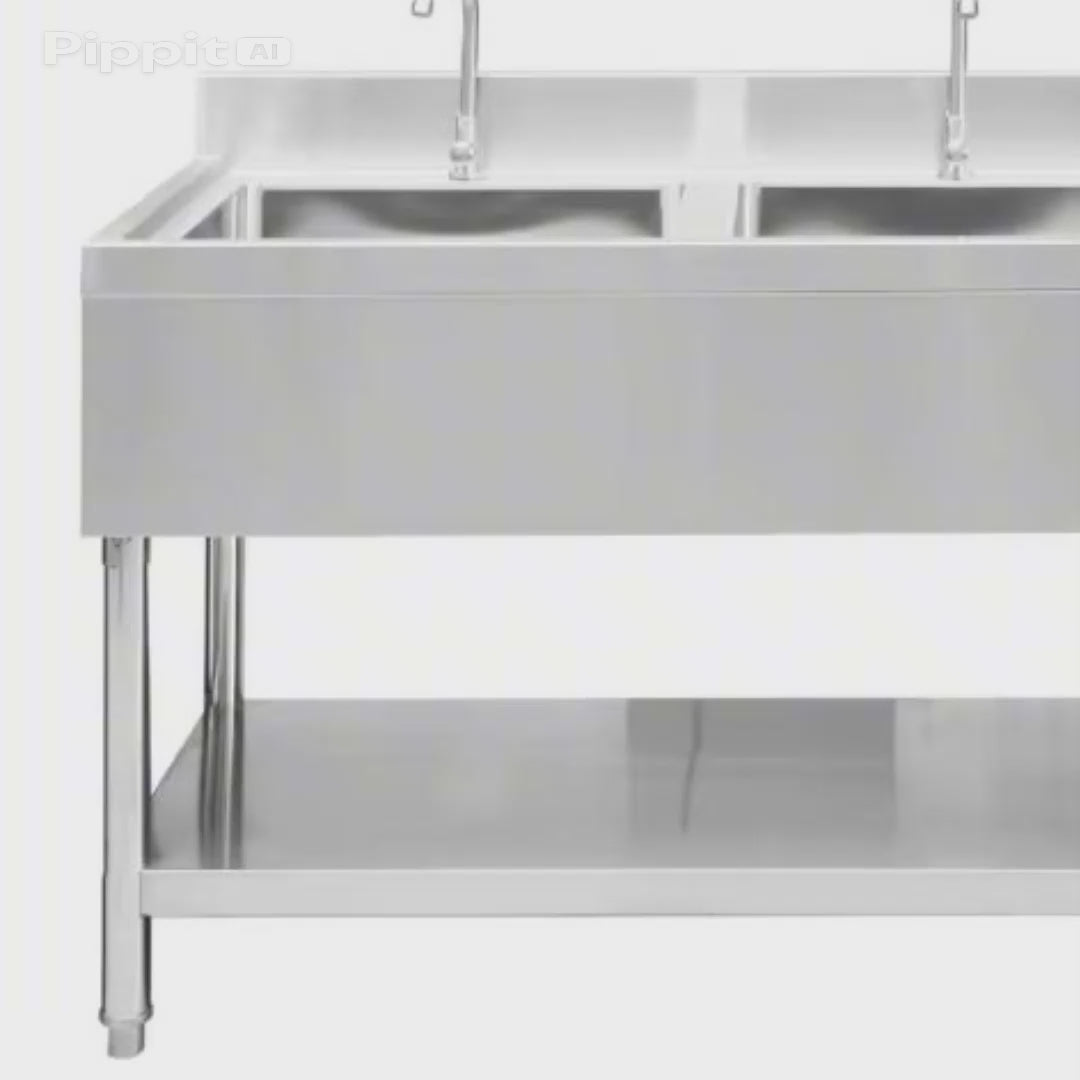 Comvent 1.2m Commercial Stainless Steel Sink – Double Bowl